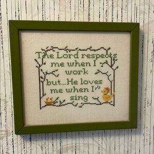 Vintage crewel needlepoint